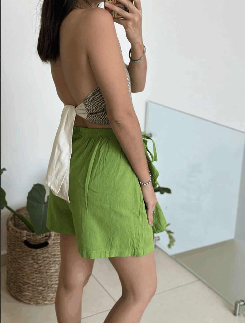 Falda Short Lucia Verde Limon - Imagen 2